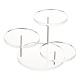 FINGERINSPIRE Round Acrylic Finger Ring Riser Clear 3 Tier Jewelry Display Stands for Rings Bracelets Watches Small Cupcake Stand Display Rack for Action Figures RDIS-WH0004-13-1