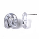 Opaque Resin Stud Earrings EJEW-T012-01-A03-4