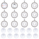 SUNNYCLUE 1 Set 24Pcs Rhinestone Bezel Pendant Trays Set Including 25mm Pendant Trays and Clear Glass Cabochons for Photo Pendant Jewelry Making Craft DIY Projects DIY-SC0010-38S-01-1