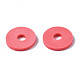 Flat Round Eco-Friendly Handmade Polymer Clay Beads CLAY-R067-10mm-14-6