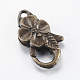 Flower Alloy Lobster Claw Clasps PALLOY-S040-08AB-NF-2
