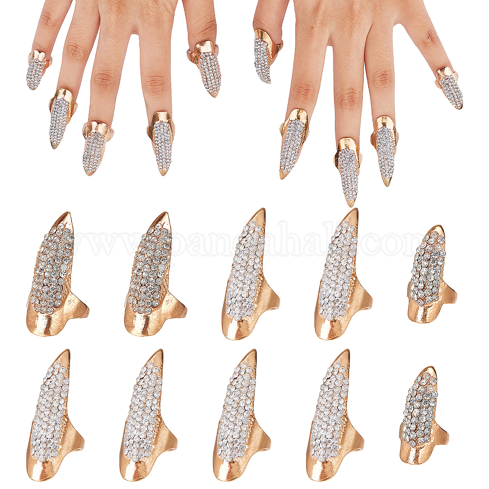 Shop CHGCRAFT 10pcs 3 Sizes Halloween Costume Claws Fake Nails Ring Set ...