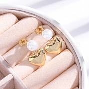 Серьги-гвоздики из латуни для женщин EJEW-C125-22G