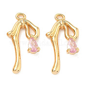 Латунные микро проложить кубического циркония подвески KK-A281-11G-02