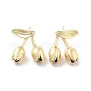 Brass Stud Earrings KK-B082-25G