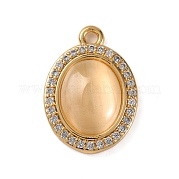 Латунные микропаве прозрачные подвески с фианитом KK-Z066-06G-01