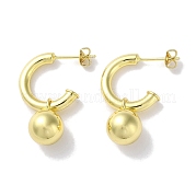 Серьга-гвоздик из латуни с покрытием стойки EJEW-Z043-04G