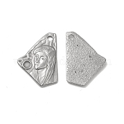 Подвеска-кабошон из нержавеющей стали 304 STAS-P319-51P