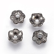 6 -petal тибетский стиль сплава цветок крышки шарика TIBE-S220-B-RS