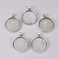 Aluminium-Anhänger Fassungen für Cabochons&nbsp;PALLOY-A13349-AS-NR