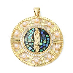 Серьги из латуни с микропаве и цирконием в стойке KK-P268-06B-G