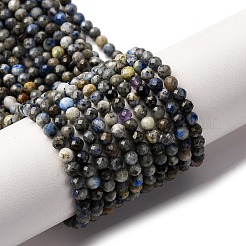 Нитки бусины из натурального ляписа-лазури G-L629-B01-3mm-03