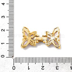 Латунные микро проложить кубического циркония раз за застежками KK-C075-35G