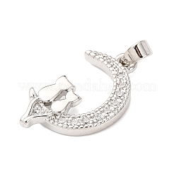 Латунные микропаве прозрачные подвески с фианитом&nbsp;KK-C249-07P