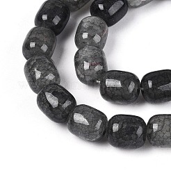 Выпечки нарисованные потрескивание стеклянные бусины пряди&nbsp;DGLA-N019-01B-12