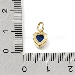Dijes de latón con circonitas cúbicas pavé para el día de San Valentín&nbsp;CU-E002-03G