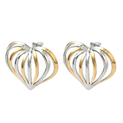 Двухцветные серьги-гвоздики из нержавеющей стали 304&nbsp;EJEW-P335-01A