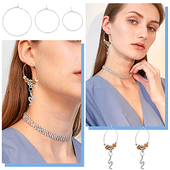 90 шт. 3 размера фурнитура для серег-колец из хирургической нержавеющей стали 316 STAS-UN0039-41