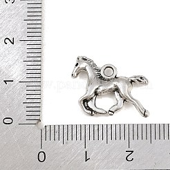 合金のチベット風チャーム  馬のチャーム  アンティークシルバー  14.5x18x3mm  穴：1.9mm&nbsp;AL-CBA27B9-06AS