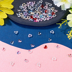 160 Stück 8 Farben Herz-Harz-Cabochons&nbsp;MRMJ-TA0001-51