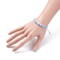 Braccialetto di perline intrecciate con sorriso di parola&nbsp;BJEW-JB07597