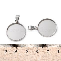 Оправы для подвесок из нержавеющей стали 304 в виде кабошонов STAS-L282-010P-07