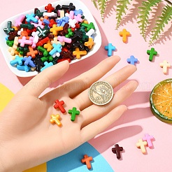 180шт 12 цвета непрозрачные акриловые бусины&nbsp;SACR-YW0001-75