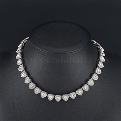 1 шт. сердце из цинкового сплава со стразами&nbsp;NJEW-SP0001-06P