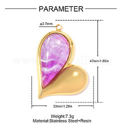 Подвески из нержавеющей стали 304 из смолы&nbsp;STAS-OY011-68G