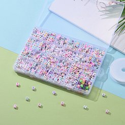 DIY 26 буква акриловые бусины стрейч наборы браслетов на день детей DIY-LS0001-04