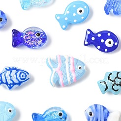 14 шт. 14 вида окрашенных стеклянных бусин LAMP-FS0001-65