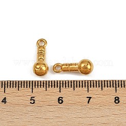 304ステンレスペンダント  イオンプレーティング（ip）  丸いチャーム  18KGP本金メッキ  15x5.5mm  穴：1.8mm&nbsp;STAS-F317-05G