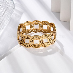 Ионное покрытие (ip) 304 нержавеющая сталь шарнирные браслеты для женщин STAS-Z114-05G