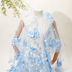 Tissu en polyester à fleurs 3D avec perles de résine&nbsp;AJEW-MA0001-48C