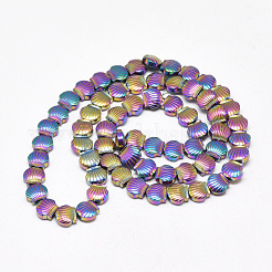 Electroplate non magnetici ematite sintetico fili di perline&nbsp;X-G-T061-51E