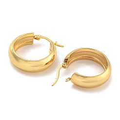 イオンプレーティング（IP）202ステンレススチールフープピアス  女性用304ステンレスピン付き  ゴールドカラー  20.5x8mm&nbsp;EJEW-H003-38G-07