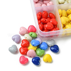 200шт 10 цвета непрозрачные акриловые бусины OACR-FS0001-44