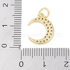 Rack-Beschichtung Messing Micro Pave klar Kubisch Zirkonia Charms&nbsp;KK-Z060-09G-03