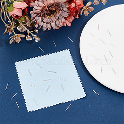 30 шт. 925 серебряные серьги-гвоздики с 1 шт. двухсторонней замшевой тканью для полировки серебра FIND-BBC0015-87