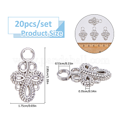 20 pieza de alfileres de botón ajustables de aleación de zinc con nudo para vaqueros&nbsp;FIND-FH0017-91P