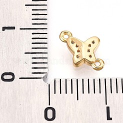 Шармы-соединители из латуни с микропаве из прозрачного кубического циркония KK-T075-29G