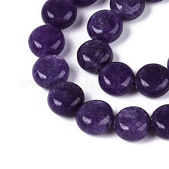 Окрашенные природные белый нефрит бисер пряди&nbsp;G-T143-16A