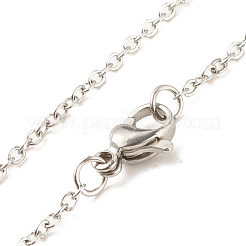 女性用 304 ステンレススチールアズキチェーン付き天然宝石バレルペンダントネックレス  17.80インチ（45.2cm）&nbsp;NJEW-JN03852-03
