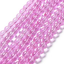 Строковые прозрачные стеклянные бусины в нитях&nbsp;GLAD-Q012-10mm-03