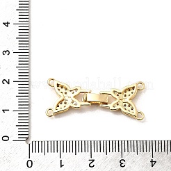 Застежки для часов из латуни с микропаве из прозрачного кубического циркония KK-A266-23G