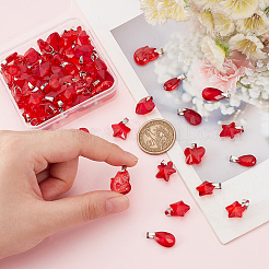 70шт 7 стиля прозрачные стеклянные подвески&nbsp;PALLOY-PH01663