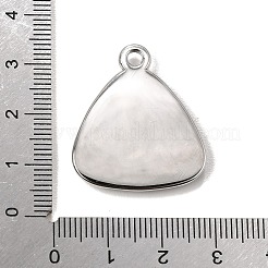 304ステンレススチールと天然パウアシェルを使用したペンダント  ステンレス鋼色  トライアングルチャーム  29x25.5x4mm  穴：2.5mm&nbsp;SH-CBA7184-01E-P