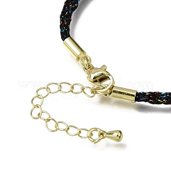 Cordón metálico de poliéster de 3.5 mm para la fabricación de collares con cordón trenzado&nbsp;FB-CBAA152-01G-10
