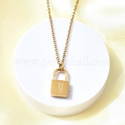 Ожерелья с подвесками из нержавеющей стали 304 Rolo NJEW-S444-01G-25