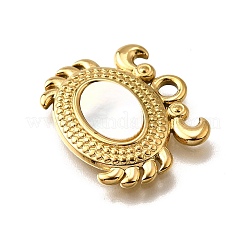 Подвески из натуральной белой ракушки из нержавеющей стали 304&nbsp;STAS-C122-21B-02G